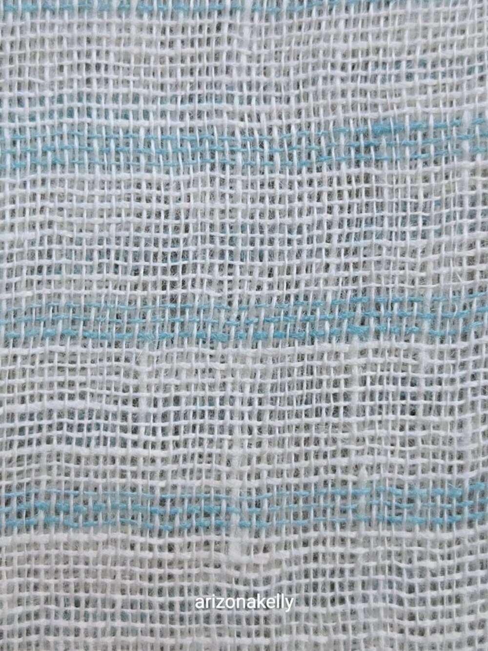 NWT Linen Scarf Blue and White Stripe Le Nuage Italy - Picture 10 of 13